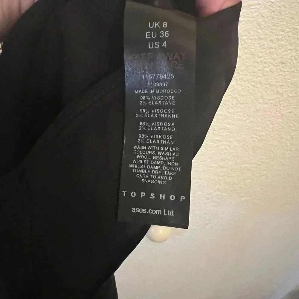 Top shop black tank top size 4 NWT - Picture 5 of 5